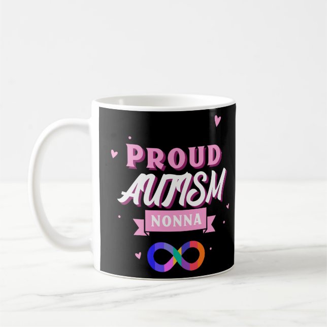 Proud Autism Nonna Kaffeetasse (Links)