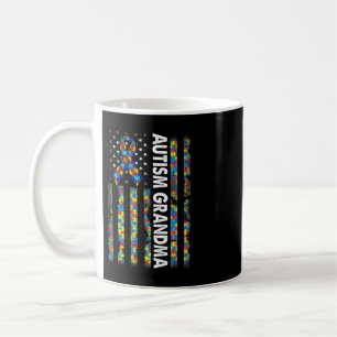 Proud Autism Oma American Flag Autisenes Awarenes Kaffeetasse