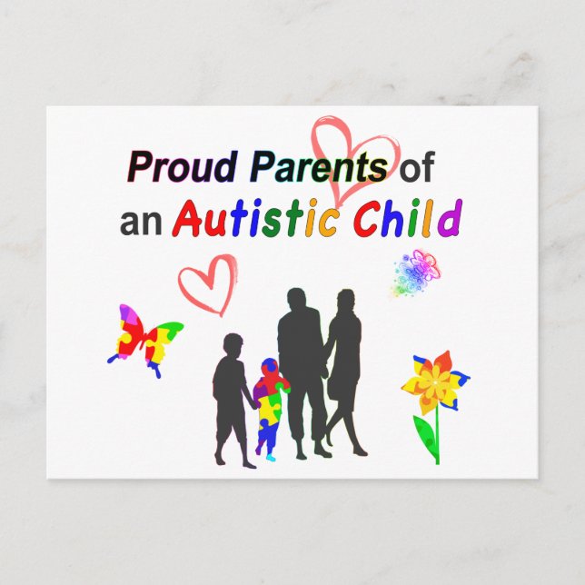 Proud Autism Parents Postkarte (Vorderseite)