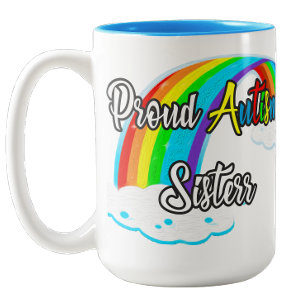 Proud Autism Sister Puzzles Zweifarbige Tasse