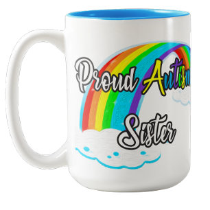 Proud Autism Sister Zweifarbige Tasse