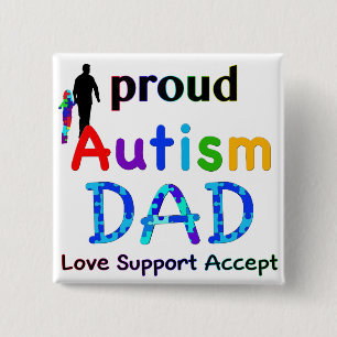 Proud Autism Vater Button