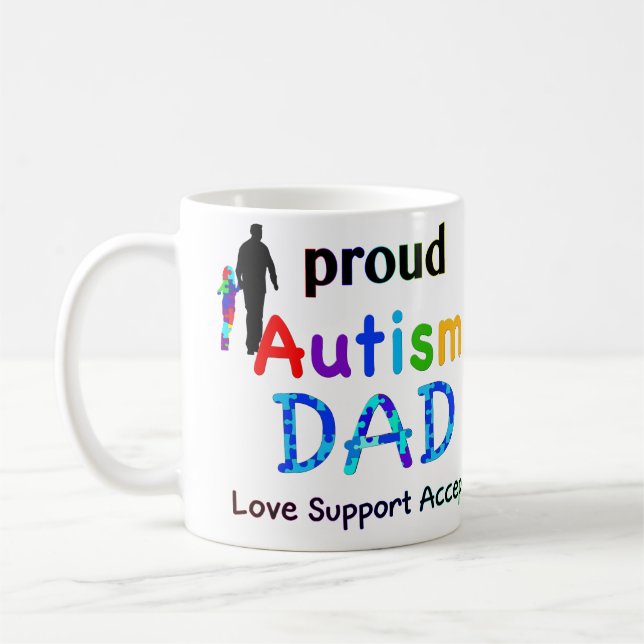 Proud Autism Vater Kaffeetasse (Links)