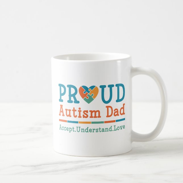 Proud Autism Vater Kaffeetasse (Rechts)