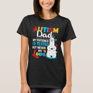 Proud Autism Vater Llama Puzzle Autismus Vater Bew T-Shirt