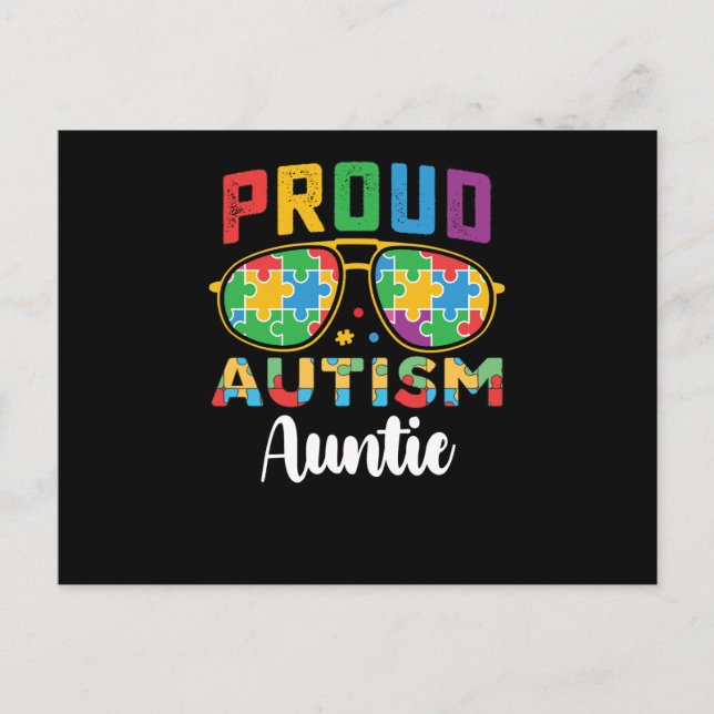 Proud Autismus Auntie Awareness Postkarte (Vorderseite)
