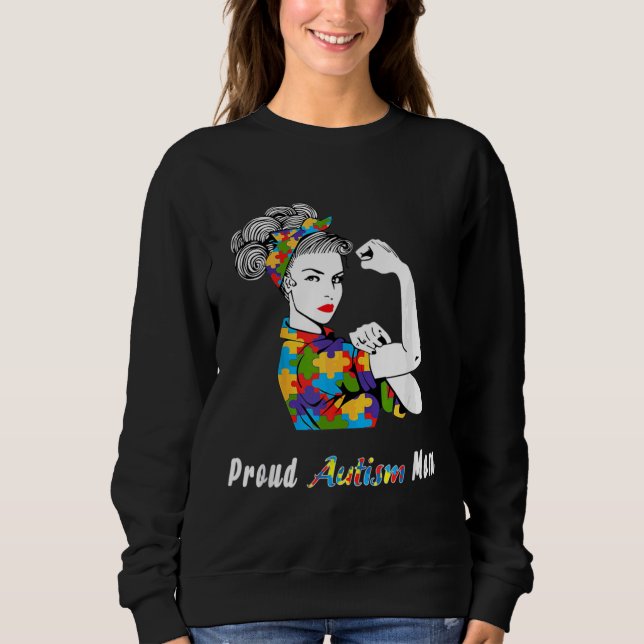 Proud-Autismus-Mama 75 Sweatshirt (Vorderseite)