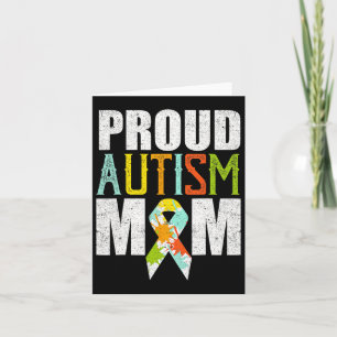 Proud Autismus Mama Autismus Bewusstsein Vintag Karte