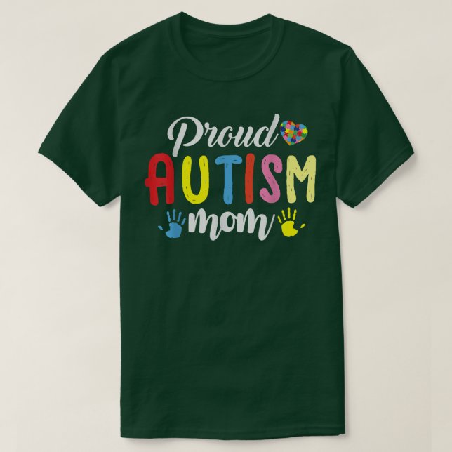 Proud Autismus Mama Autismus Puzzle Bewusstsein AD T-Shirt (Design vorne)