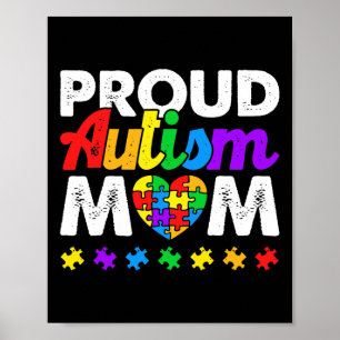 Proud Autismus Mama Autismus Sensibilisierung Akze Poster