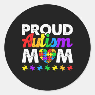 Proud Autismus Mama Autismus Sensibilisierung Akze Runder Aufkleber