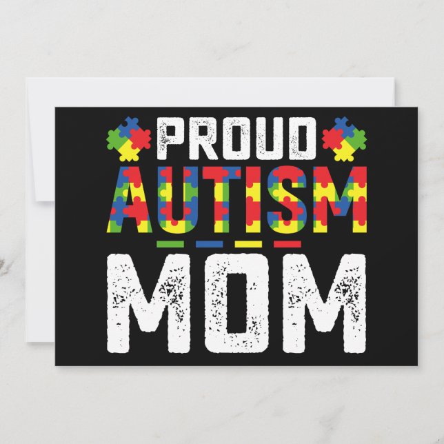 Proud Autismus Mama Bewusstsein Autistische Famili Einladung (Vorderseite)
