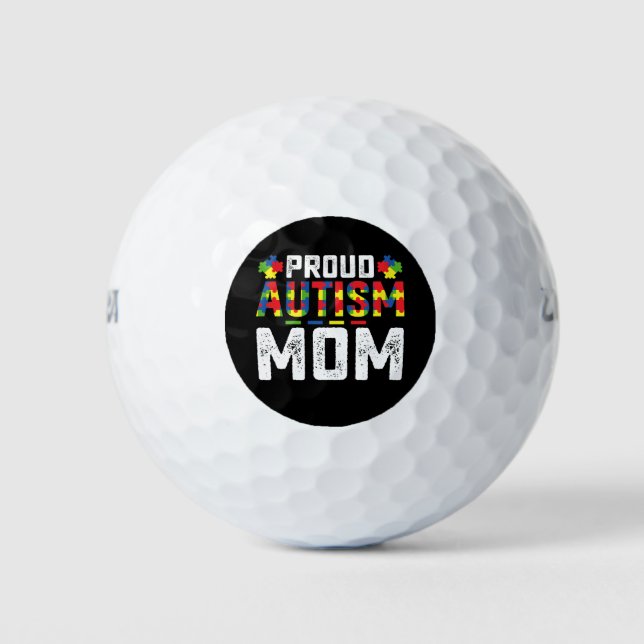 Proud Autismus Mama Bewusstsein Autistische Famili Golfball (Vorderseite)