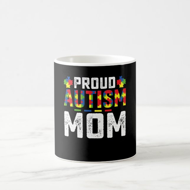 Proud Autismus Mama Bewusstsein Autistische Famili Kaffeetasse (Mittel)