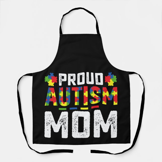 Proud Autismus Mama Bewusstsein Autistische Famili Schürze (Vorderseite)