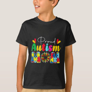 Proud Autismus Mama Bewusstsein Sonnenblume T-Shirt