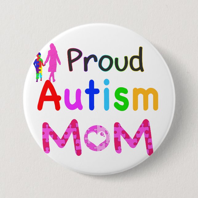 Proud-Autismus-Mama Button (Vorderseite)