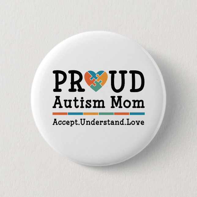 Proud-Autismus-Mama Button (Vorderseite)