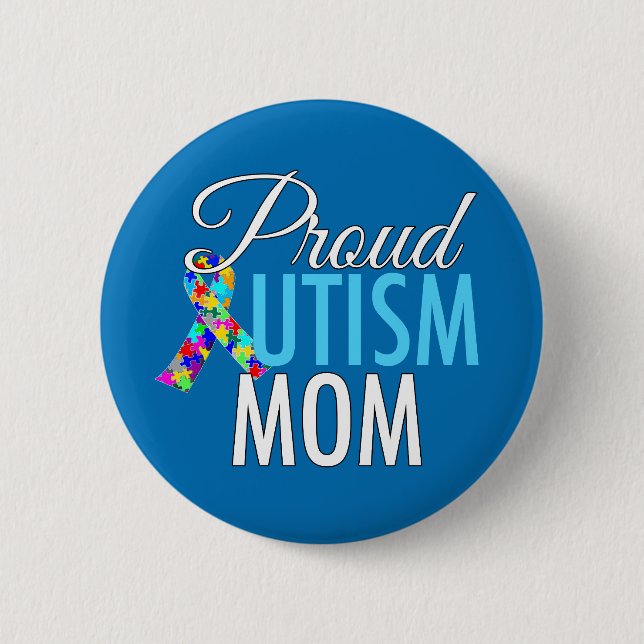 Proud-Autismus-Mama Button (Vorderseite)