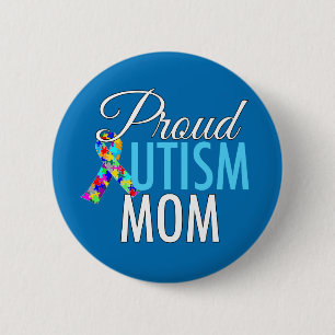 Proud-Autismus-Mama Button