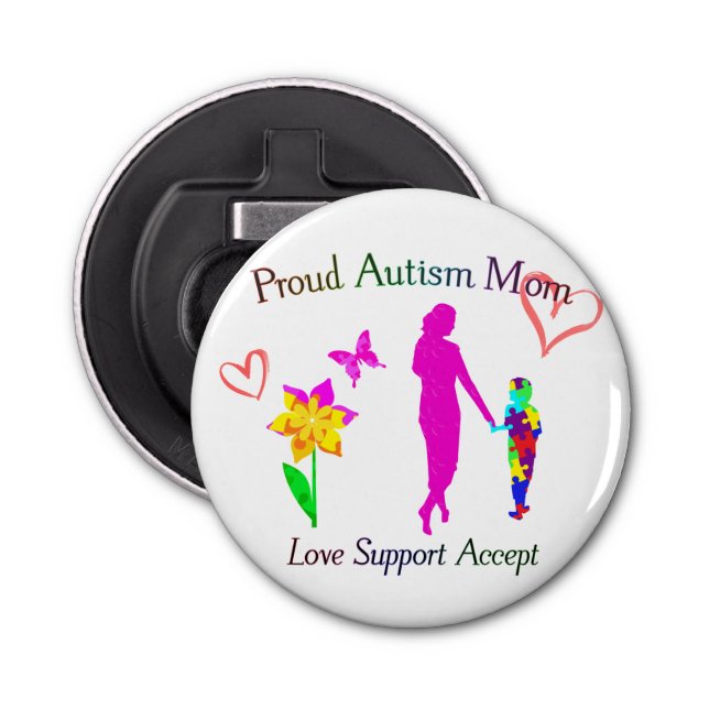 Proud-Autismus-Mama Flaschenöffner (Vorderseite)