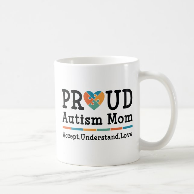 Proud-Autismus-Mama Kaffeetasse (Rechts)