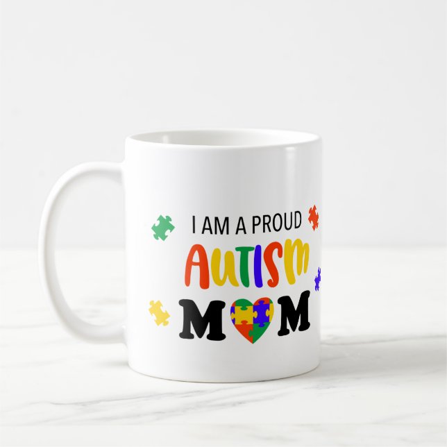 Proud Autismus Mama Tasse (Links)