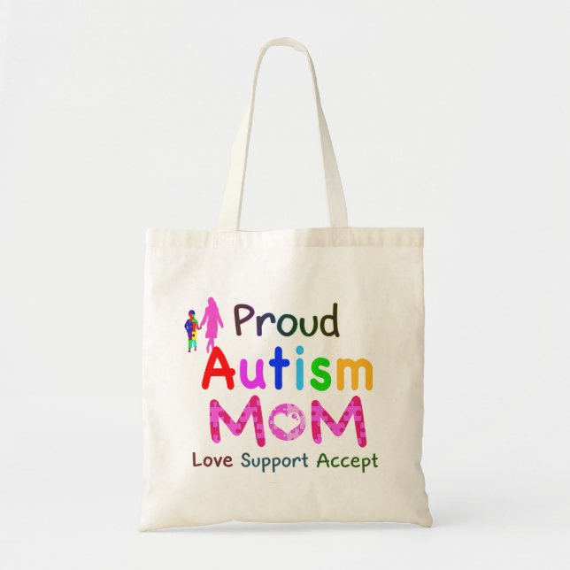 Proud-Autismus-Mama Tragetasche (Vorne)
