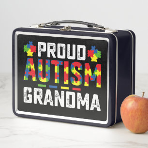 Proud Autismus Oma Awareness Autistic Familie Metall Brotdose