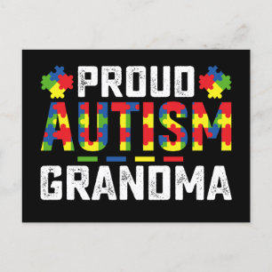 Proud Autismus Oma Awareness Autistic Familie Postkarte