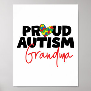 Proud Autismus Oma Awareness Puzzle Piece Poster