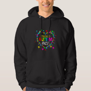 Proud Autismus Onkel Autism Awareness Support Fami Hoodie