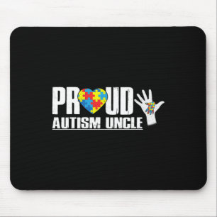 Proud Autismus Onkel Vater Herzautismus Bewusstsei Mousepad