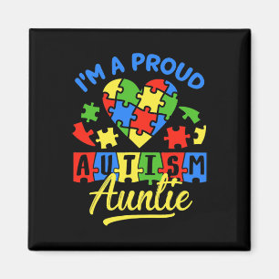 Proud Autismus Tante Awareness Aunt Tante Autistic Magnet