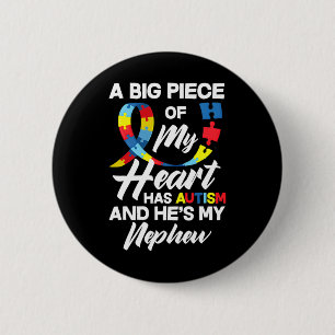Proud Autismus Tante Onkel Autistic Nephew Autism Button