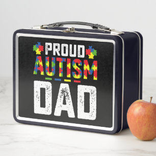 Proud Autismus Vater Awareness Autistic Family Metall Brotdose
