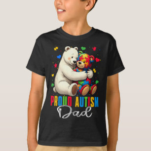 Proud Autismus Vater Bärenautismus Bewusstsein Aut T-Shirt
