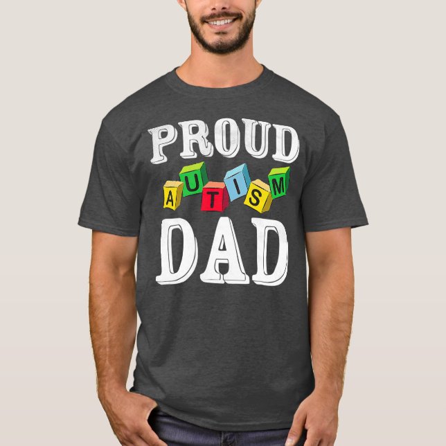 Proud Autismus Vater für Autistische Vater Vater T-Shirt (Vorderseite)