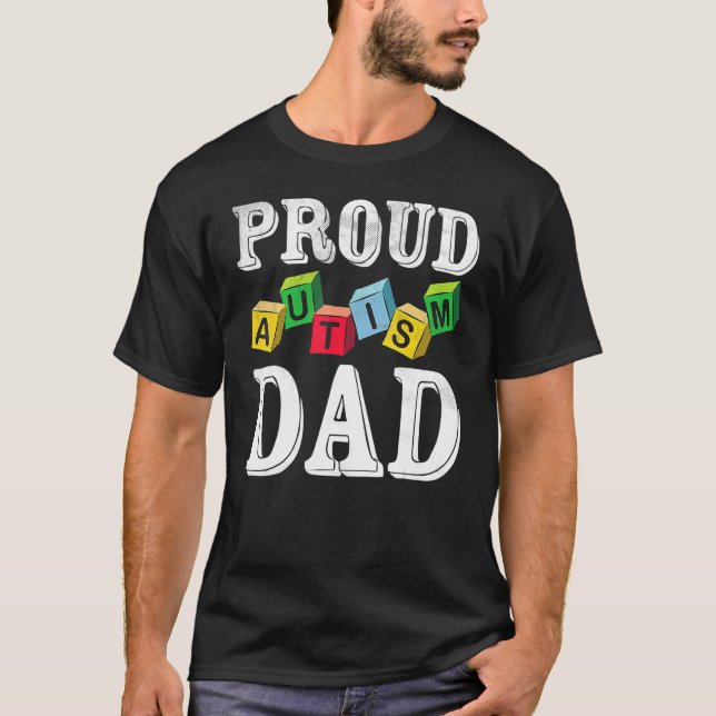 Proud Autismus Vater für autistischen Vater T-Shirt (Vorderseite)