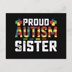 Proud Autisse Sister Awareness Autistic Family Postkarte