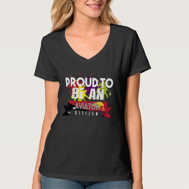 Proud aviator citizen Profession career worker wor T-Shirt (Vorderseite)