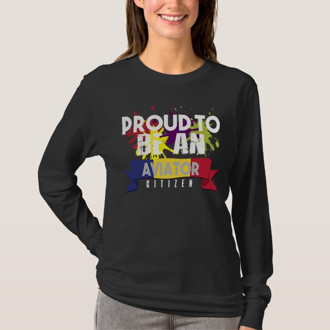 Proud aviator citizen Profession career worker wor T-Shirt (Vorderseite)