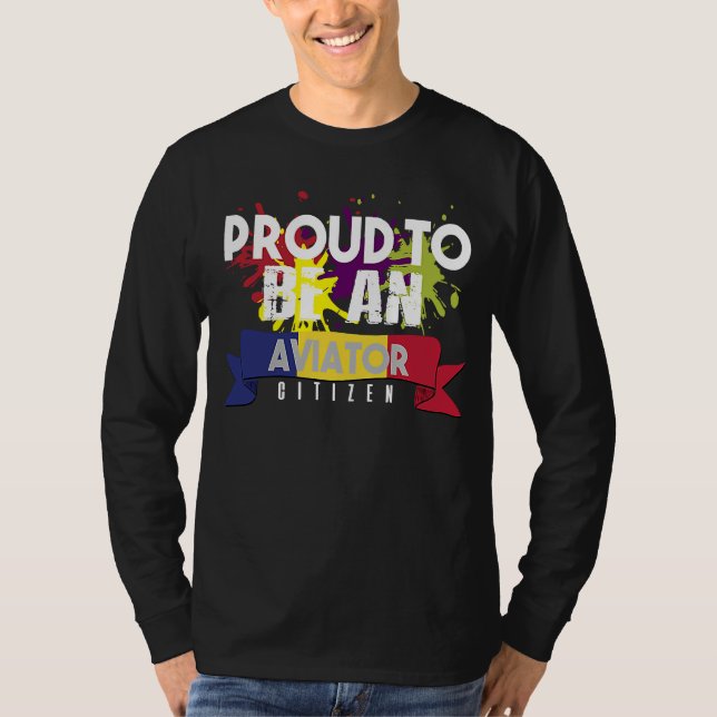 Proud aviator citizen Profession career worker wor T-Shirt (Vorderseite)