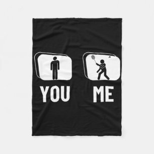 Proud Badminton Player Men Shuttle Funny Badminton Fleecedecke