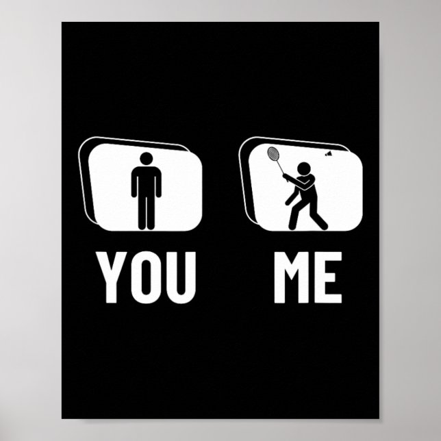 Proud Badminton Player Men Shuttle Funny Badminton Poster (Vorne)