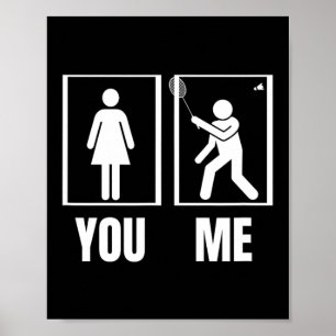 Proud Badminton Player Women Shuttle Funny Badmint Poster