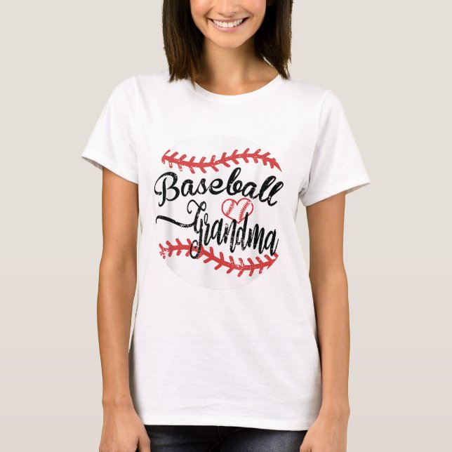Proud Baseball Grandma T-Shirt (Vorderseite)