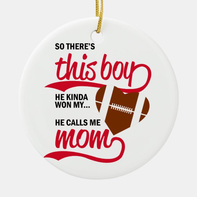 Proud Baseball Mama Foto Keramik Ornament (Vorne)