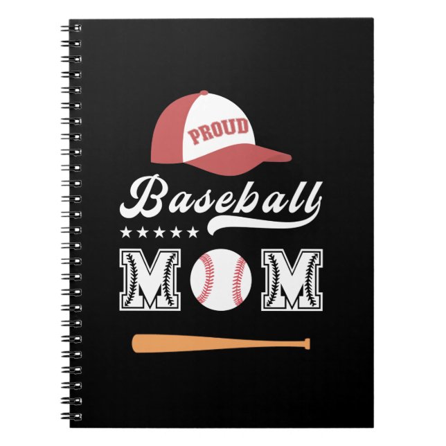Proud-Baseball-Mama Notizblock (Vorderseite)