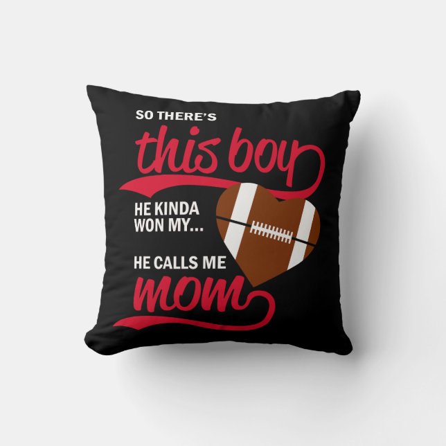 Proud Baseball Mama Throw Kissen (Vorderseite)